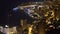 Aerial view to night brightly illuminated luxurious Principality of Monaco