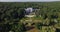 Aerial view to old abandoned palace in Sharivka, Kharkiv region