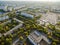 Aerial view to residential area in Kharkiv, Ukraine