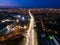 Aerial view to road bridge overpass in Kharkiv