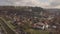 Aerial view to ruins of the medieval royal castle in Kazimierz Dolny on Vistula River, Poland