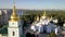 Aerial view to Saint Michael Golden Domed Cathedral in the center of Kyiv.
