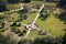 aerial view to statue of Huey Long at the park in front of the state capitol in Baton Rouge