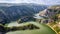 Aerial view to viewpoint Vidikovac Molitva, with curved meanders in canyon of Uvac river, Serbia