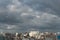 Aerial view of Tokyo suburb Koto with residential buildings