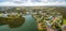 Aerial view of Tooradin - small coastal town in Victoria Australia.