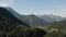 Aerial view top Alps.