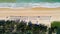 Aerial view top down of Coconut palm trees on the beautiful Karon beach Phuket Thailand Amazing sea beach sand tourist travel