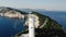 Aerial view of top of lighthouse, Cape of Ducato, Lefkada.