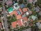 Aerial view top view of houses in District 2 of Ho Chi Minh City