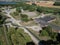 Aerial view of Tophill Water Treatment Works and water pumping station , Tophill Low