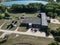 Aerial view of Tophill Water Treatment Works and water pumping station , Tophill Low