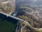 Aerial view of Topolnitsa Reservoir, Bulgaria