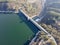 Aerial view of Topolnitsa Reservoir, Bulgaria