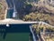 Aerial view of Topolnitsa Reservoir, Bulgaria