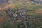 Aerial view of Torgny village, Gaume, Belgium