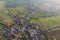 Aerial view of Torgny village, Wallonia, Gaume, Belgium