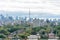 Aerial view of the Toronto skyline with CN Tower from Casa Loma