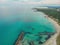 Aerial view torre guaceto natural reserve