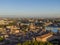 Aerial view of the Toulouse city center, Saint Joseph Dome and River Garonne, France