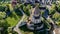 Aerial view of the Tour César (Caesar tower) in Provins, France