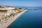 Aerial view of touristic coast in Almunecar, Andalusia, Spain