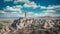 Aerial view of tower castle and medieval town with valley and sea - Posada, Sardinia