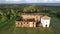 Aerial view of the Tower House of Garcia d'Avila and green rees