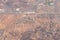 Aerial view of a town in the desert outside of Los Angeles