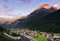 Aerial view of the town of Feichten im Kaunertal