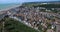 Aerial view of the town of Hastings in England