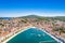 Aerial view of town of Mali Losinj on the island of Losinj, Croatia