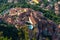 Aerial view of the town of Maratea on the Tyrrhenian coast of Basilicata, Italy