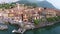 Aerial view Town of Menaggio on lake Como, , Italy