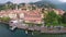 Aerial view Town of Menaggio on lake Como, , Italy