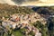 aerial view of the town of nemi on the roman castles