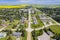 Aerial view of the town of Waldheim, Saskatchewan