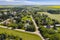 Aerial view of the town of Waldheim, Saskatchewan