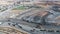 Aerial View Of Tractors On A Housing Development Construction Si