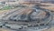 Aerial View Of Tractors On A Housing Development Construction Site