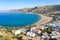 Aerial view of traditional village of Paleochora, Chania, Crete, Greece