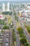 Aerial view at the traffic of the Afonso Pena avenue, Campo Grande MS