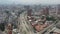Aerial view of traffic on a highway in the city of Bogota. Colombia.