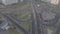 Aerial view of a traffic intersection