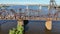 Aerial View of a Train on a Railroad Bridge Crossing the Delaware River