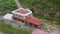 Aerial view of the train station at Devil`s Nose