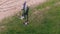 Aerial view of training Wing Chun on a coast near a river