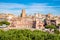 Aerial view of Trajan`s Market in Rome, Italy