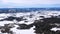 Aerial view of Troms county snowy landscape in Norway