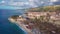 Aerial view of Tropea by Tyrrhenian sea, Italy